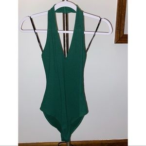 Open Back Halter Top Bodysuit